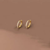925 Sterling Silver Hoop Earrings 8-12mm Female Party Jewelry