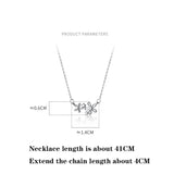 925 Silver Flower Clavicle Pendant Necklace Romantic Jewelry
