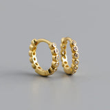 925 Silver 8.5mm Zircon Circle Stud Earrings