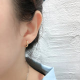 925 Silver 8.5mm Zircon Circle Stud Earrings