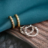 925 Silver 8.5mm Zircon Circle Stud Earrings