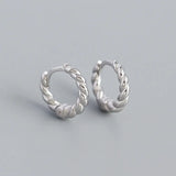 925 Sterling Silver Circle Hoop Earrings Party Jewelry