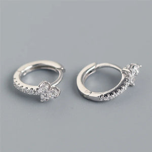 925 Sterling Silver Floral Stud Earrings for Women - Birthday Party Jewelry Gift