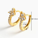 925 Sterling Silver Floral Stud Earrings for Women - Birthday Party Jewelry Gift