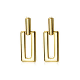 925 Silver Square Stud Earrings for Women Party Jewelry