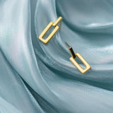 925 Silver Square Stud Earrings for Women Party Jewelry