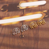 Demon Eye Tassel Stud Earrings 925 Sterling Silver Bohemia Accessories