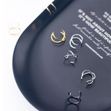 Minimalist Double Ear Cuff Clip-On Earrings 925 Sterling Silver