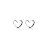 925 Sterling Silver Mini Love Heart Stud Earrings for Women