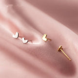 925 Sterling Silver Mini Love Heart Stud Earrings for Women