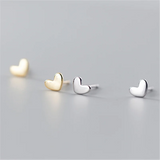925 Sterling Silver Mini Love Heart Stud Earrings for Women