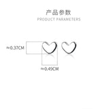 925 Sterling Silver Mini Love Heart Stud Earrings for Women