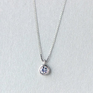Pave CZ Box Chain Necklace 925 Sterling Silver Wedding Party Jewelry
