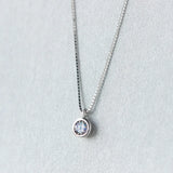 Pave CZ Box Chain Necklace 925 Sterling Silver Wedding Party Jewelry