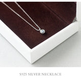 Pave CZ Box Chain Necklace 925 Sterling Silver Wedding Party Jewelry