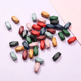 20pcs Faceted Hexagon Wooden Beads Geometric Wood Craft Necklace Earrings