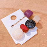 20pcs Faceted Hexagon Wooden Beads Geometric Wood Craft Necklace Earrings