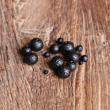 10PCS Ebony Meteorite 6mm 8mm 10mm Wooden Beads For Jewelry Making