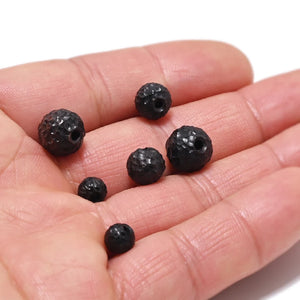10PCS Ebony Meteorite 6mm 8mm 10mm Wooden Beads For Jewelry Making