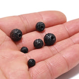 10PCS Ebony Meteorite 6mm 8mm 10mm Wooden Beads For Jewelry Making