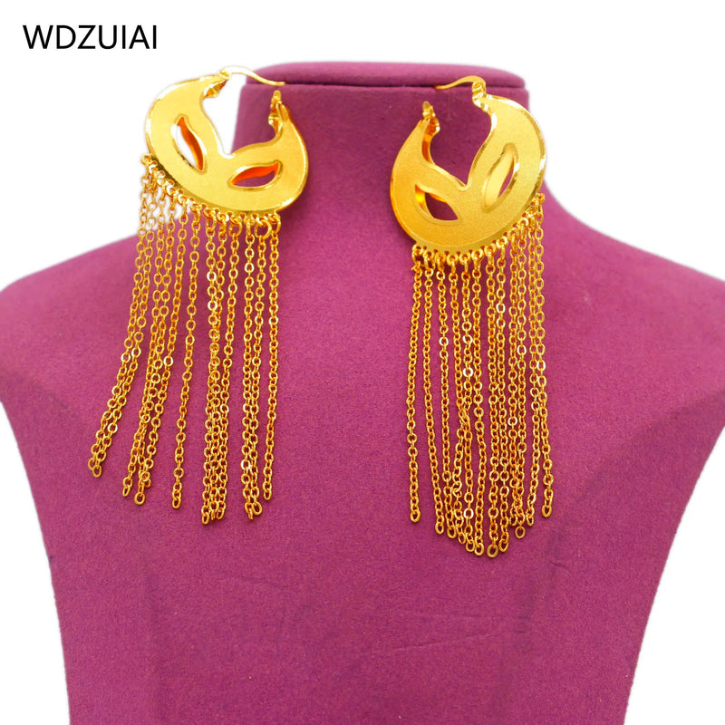 Bright Dubai Tassels Earrings Eardrop African Ethiopian Arab Women Girls