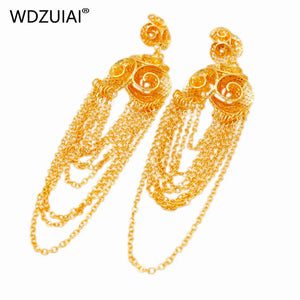 Dubai 24K Tassels Earrings for Women Girls Party Earrings Jewelry