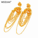 Dubai 24K Tassels Earrings for Women Girls Party Earrings Jewelry