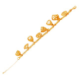 Dubai Color/Copper Chain&Link Bracelet with Multiple Pendant