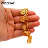 Dubai Color/Copper Chain&Link Bracelet with Multiple Pendant