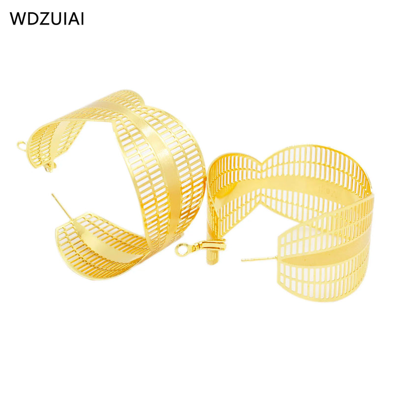 Dubai Earrings African Ethiopian French Big Wide Jewelry Earrings For Women