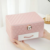 3-layer Large Jewelry Box High Capacity Storage Organizer