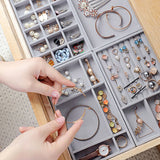Portable Velvet Jewelry Storage Box Organizer