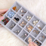 Portable Velvet Jewelry Storage Box Organizer