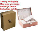 High Capacity Leather Jewelry Box Travel Jewelry Organizer
