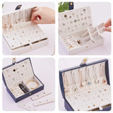 Arched Portable PU Jewelry Box 2 Layers