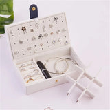 Arched Portable PU Jewelry Box 2 Layers