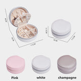 Portable Leather Jewelry Box 2Layers Small Earring Ring Packaging