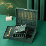 Navy Flannel Jewelry Box Travel Organizer