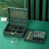 Navy Flannel Jewelry Box Travel Organizer