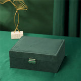 Portable Flannel Jewelry Box Double-layers Organizer