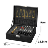 Portable Flannel Jewelry Box Double-layers Organizer