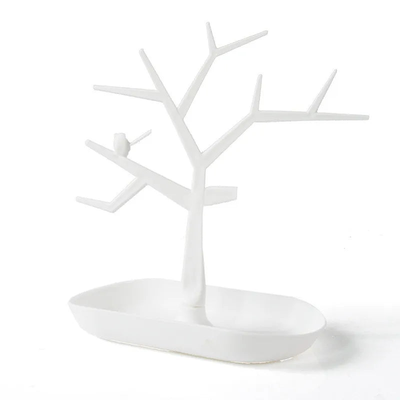 Bird Jewelry Display Stand Tray Tree Organizer Holder
