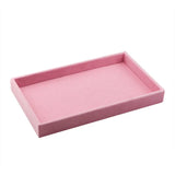 Pink Velvet Suede Ring Earrings Organizer Display Stand Holder
