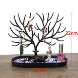 Red Deer Tree Jewelry Display Stand Tray Storage