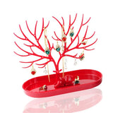 Red Deer Tree Jewelry Display Stand Tray Storage