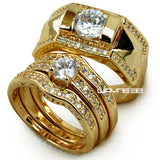 Men's & Women's Wedding Ring Band Set