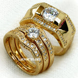 Men's & Women's Wedding Ring Band Set