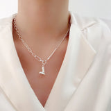 925 Silver Heart Pendant Necklace Romantic Gift Jewelry