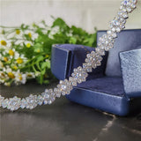 925 Flower Crystal Bracelet - Sterling Silver Gemstone Jewelry