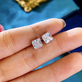 WEGARST 925 Silver Moissanite Diamonds Earrings Ear Studs